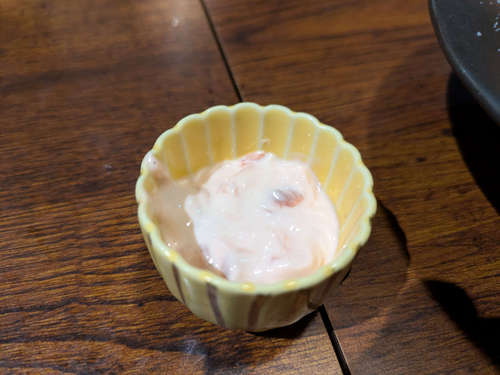 わらやき屋 浜松町(大門/浜松町)ジャガイモのわらやきの酒盗チーズ202503.jpg