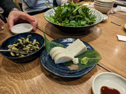 箸庵(恵比寿)生 春菊の熱々胡麻油サラダ@.jpg