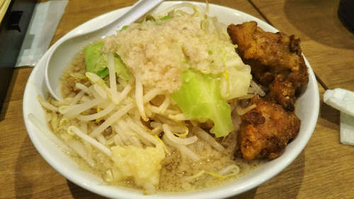 麺屋 こいけ(青山一丁目)鶏二郎 ニンニク少し@202001.jpg
