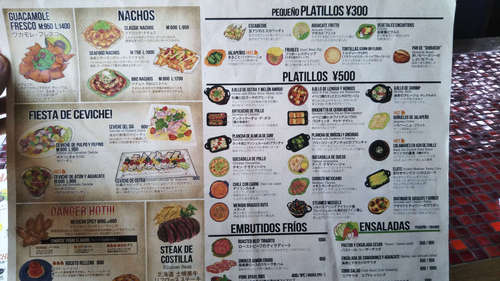 Hacienda del cielo MODERN MEXICANO(代官山)その他メニュー表201908.jpg